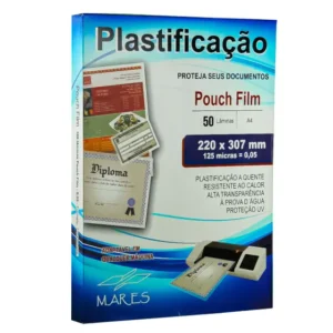 Plástico para Plastificação Pouch Film 0,05 MARES Polaseal A4 220×307 – 50 Folhas