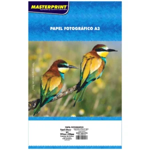 Papel Fotográfico Adesivo A3 130 g Glossy Masterprint 20 Fls