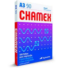 Papel Sulfite A3 Chamex Office 90g 297x420mm – Caixa com 5 Resmas – 2500 Folhas